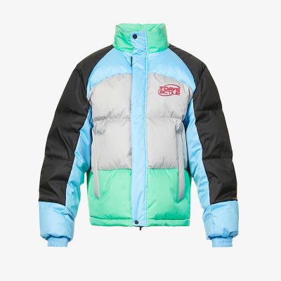 Wilt branded-patch shell puffer jacket