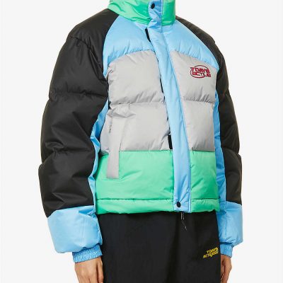 Wilt branded-patch shell puffer jacket
