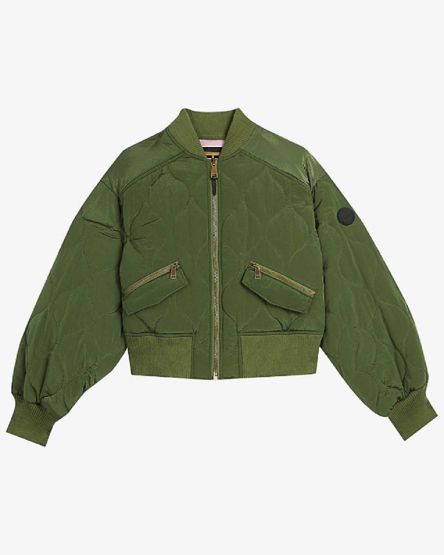 Aelexis Onion Quilted Bomber Jacket - The Puffer jackets