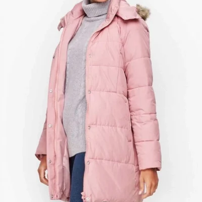Caitlin Soulmates Puffer Fur Hood Jacket