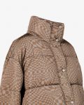 Checkerboard Oversized Shell Puffer Jacket
