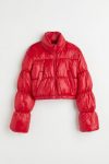 Crop-Puffer-Red-Sheen-Jacket