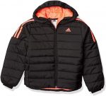Girls Hooded Puffer Black Jacket
