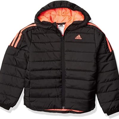 Girls Hooded Puffer Black Jacket