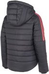 Girls Hooded Puffer Black Jacket