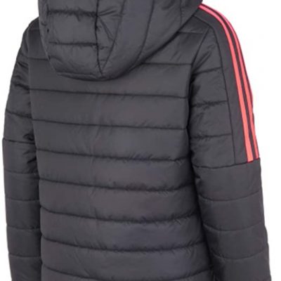 Girls Hooded Puffer Black Nylon Jacket