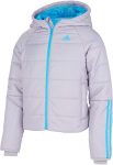 Girls Hooded Puffer Gray Jacket