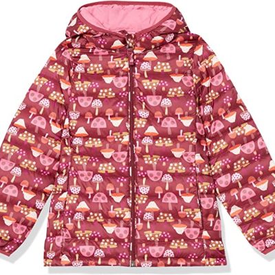 Girls Lightweight Red Puffer Jacket
