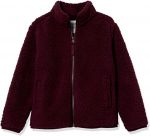 Girls Sherpa Fleece Burgundy Jacket