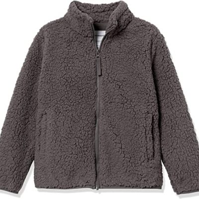 Girls Sherpa Fleece Gray Jacket