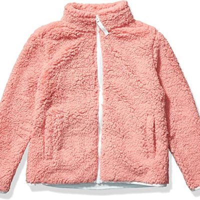 Girls Sherpa Fleece Pink Jacket