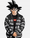 Goku Drip Puffer Black Jacket