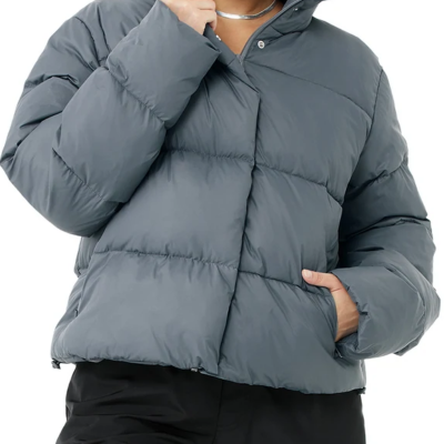 Kendall Jenner Grey Puffer Jacket