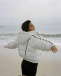 Kendall Jenner White Puffer Jacket