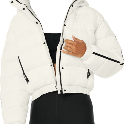 Kendall Jenner White Puffer Jacket