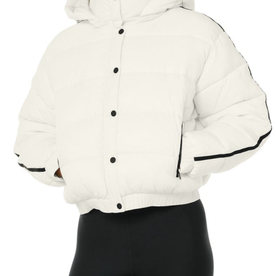 Kendall Jenner White Puffer Jacket