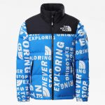 Kids 1996 Printed Retro Nuptse Blue Jacket