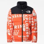Kids 1996 Printed Retro Nuptse Orange Jacket