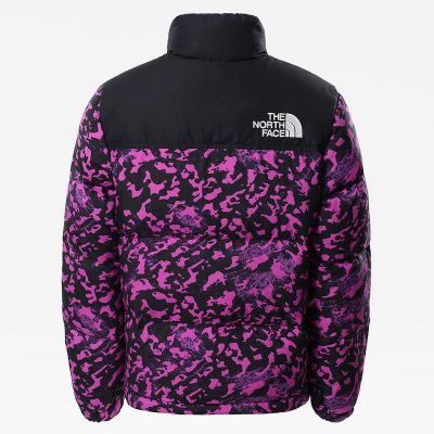 Kids 1996 Printed Retro Nuptse Violet Nylon Jacket