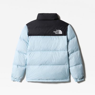 Kids 1996 Retro Nuptse Light Blue Nylon Jacket