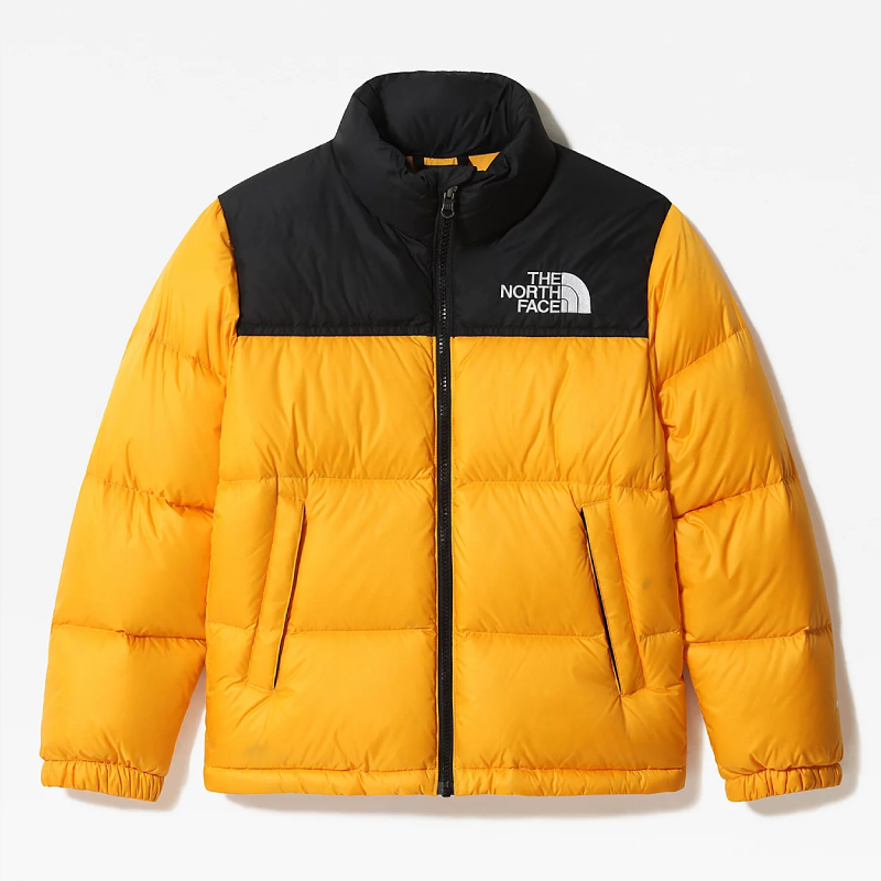 Kids 1996 Retro Nuptse Mustard Jacket - The Puffer Jackets