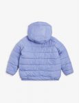 Kids Animal-patch Purple Hooded Puffer Jacket