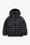Kids Black Puffer Nylon Jacket