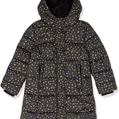 Kids Long Heavy-Weight Black Puffer Coat