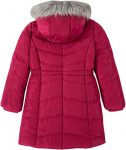 Kids Long Puffer Aerial Red Berry Coat