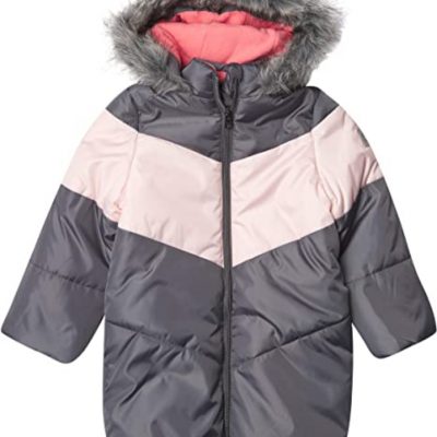 Kids Long Puffer Chevron Quiet Shade Coat