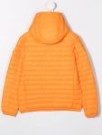 Kids Orange Hooded Padded Jacket