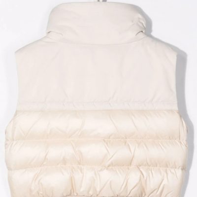 Kids Pale Pink Panelled Puffer Pink Vest