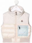Kids Pale Pink Panelled Puffer Vest