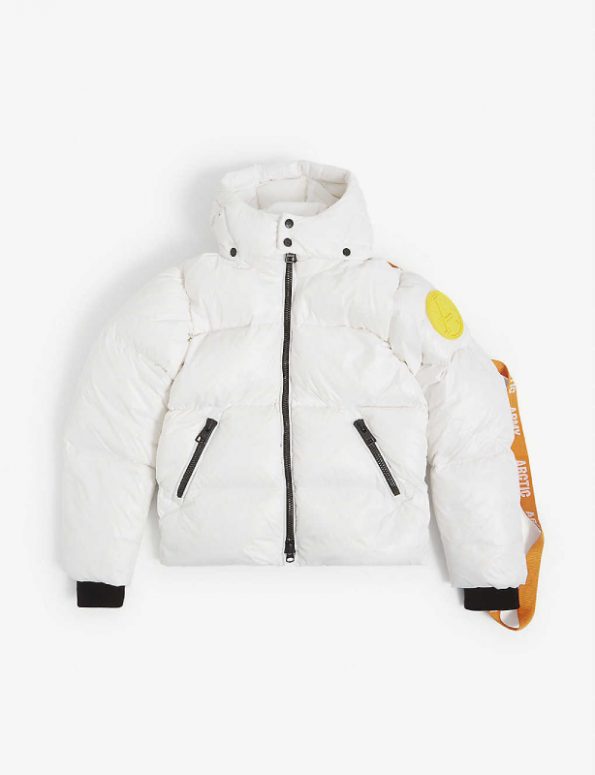 Kids Quilted White Shell Puffer Jacket