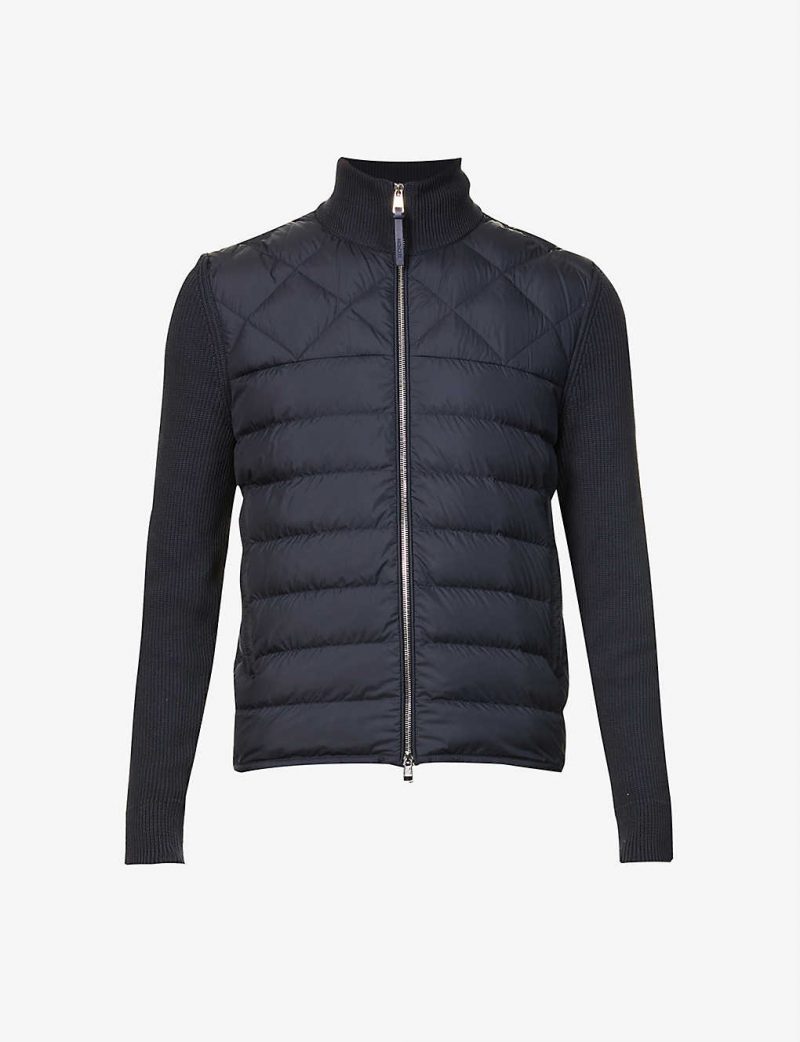 Regular Fit Shell Down And Knitted Jacket | The Puffer Jacket