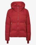 Maroon Thea Padded Woven Puffer Jacket