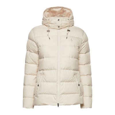 Womens Cream Puffer Jacket