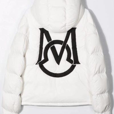 Monclear USA White Logo-print Padded Jacket