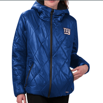 New York Giants Blue Puffer Jacket