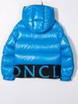Pervin Logo-Trim Padded Blue Jacket