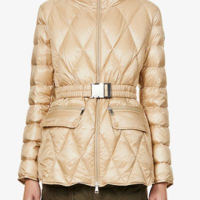Serignan Belted Shell Down Camel Jackets