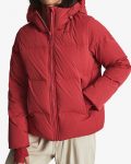 Maroon Thea Padded Woven Puffer Jacket
