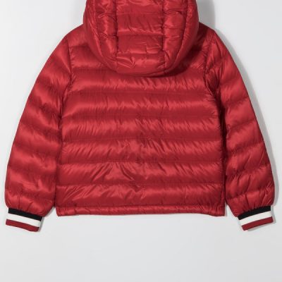 USA Red Logo-patch Padded Nylon Jacket