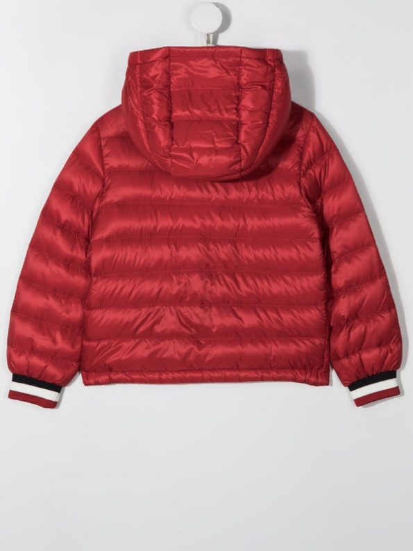 USA Red Logo-patch Padded Nylon Jacket