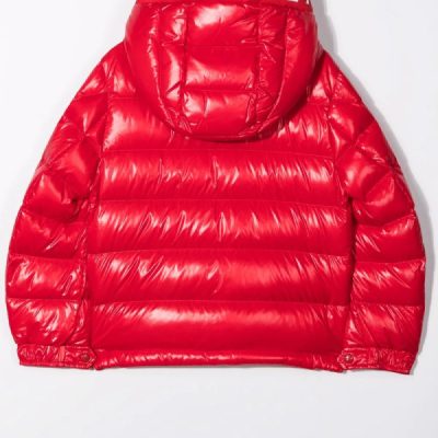 USA Red Logo-patch Puffer Nylon Jacket