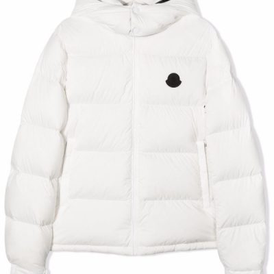 USA White Logo-print Padded Jacket