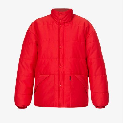 Branded high-neck woven jacket