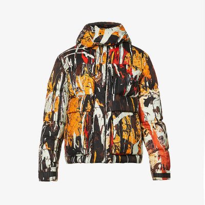 Splatter shell-down puffer jacket