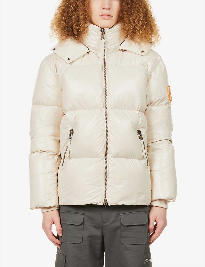 Core padded shell-down hooded puffer jacket