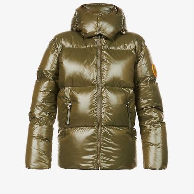 Core padded shell-down hooded puffer jacket